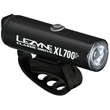 Imagem de LEZYNE Classic Drive XL 700+ bicicleta USB-C recarregável IPX7 luz frontal branca LED com vários modos sólidos e flash | Suporte de alça versátil integrado compatível com guidão, 700 lúmens, preto