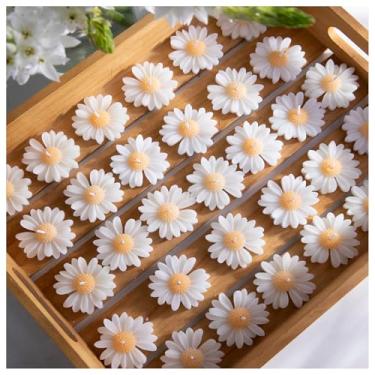 Imagem de 24 peças de velas de chá de bebê para convidados, faça você mesmo, velas flutuantes, lembrancinhas de festa, velas perfumadas de tealight de gênero, presentes de devolução (margarida-branca)