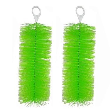 Imagem de RINOO Conjunto de 2 escovas de filtro de lagoa de peixes para filtro de lagoa de carpas tanque de peixes aquário água jardim lagoa escumadeira filtro escova de limpeza de 30 cm x 12 cm (verde)