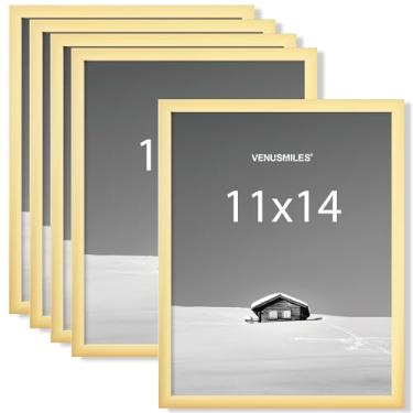 Imagem de Venusmiles Porta-retrato de 28 x 35,5 cm, molduras para fotos 28 x 14 com tapete removível de 20 x 25,4 cm, acrílico de alta definição, visor vertical e horizontal, moldura para pendurar na parede,