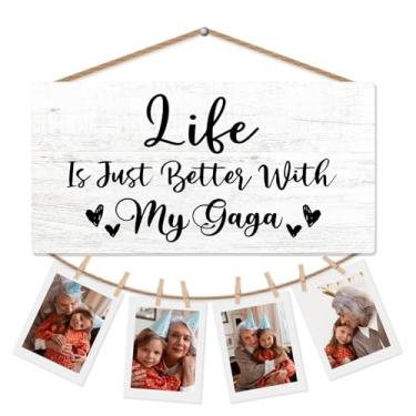 Imagem de CGBHW Porta-retrato Gaga Gifts para parede, presente de aniversário para Gigi Grandma, presente de agradecimento à avó de netos, netos, exibição de fotos pendurada