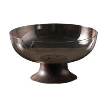 Imagem de KiBcsLic Fruteira com pedestal, prato para sobremesas, suporte multifuncional, cesta de frutas, tigelas decorativas para sala de estar, hotel e casa, Preto