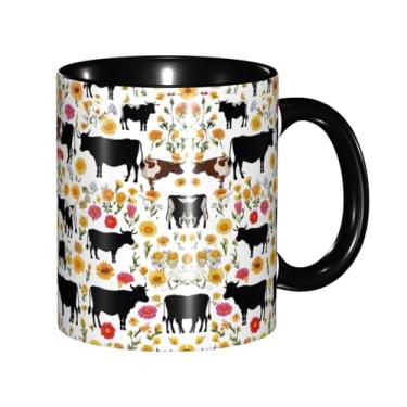 Imagem de Zeraoke Cattle Farm Sanctuary Print Canecas de café criativas, personalizadas, presente para família, tamanho de 325 ml, unissex