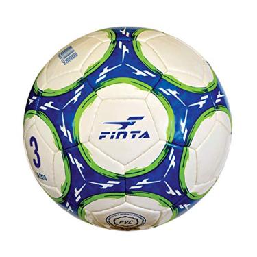 Imagem de Bola Futebol de Campo Escolinha Talento No.3 Costurada Finta [Cor: Branco/Azul/Verde]