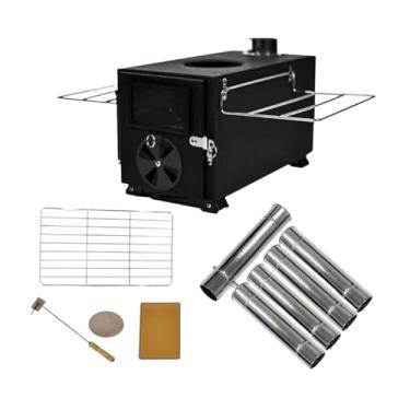 Imagem de MotiveTech Churrasqueira dobrável multifuncional e prática em aço carbono para camping e festas em família. Ideal para churrascos a carvão.