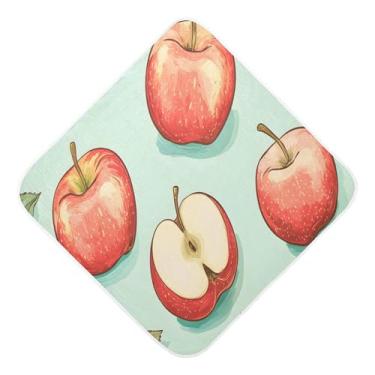 Imagem de Toalhas de bebê com capuz ultra macias absorventes toalhas de banho frutas musselina algodão toalhas de banho para recém-nascidos bebês 76 x 76 centímetros