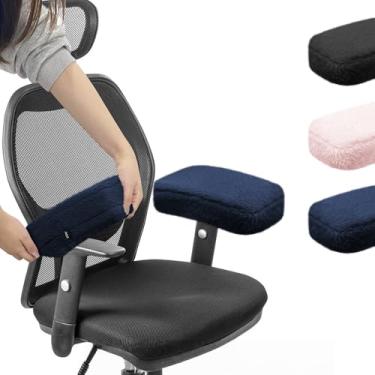 Imagem de SPRING SEAON Capas de braço fofas para cadeira de escritório (azul marinho)