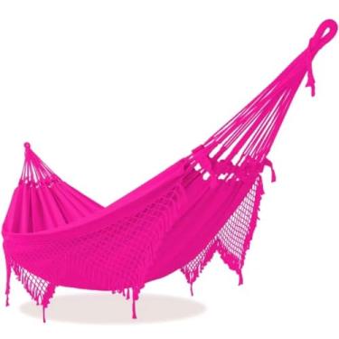 Imagem de Rede de Descanso Casal Dormir Grande Luxo Gigante(Rosa pink)