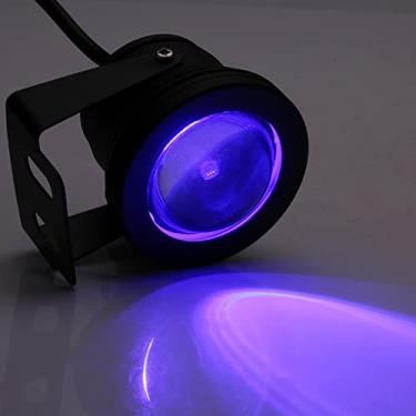 Imagem de Luqeeg Refletor LED RGB 10W 12V para Iate de Barco Marinho, Refletor LED Deslumbrante para Exterior Com Controle Remoto, Adequado para Aquário/fonte/lago, Luz RGB de Paisagem à Prova D'água (Concha