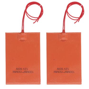 Imagem de Luocute Almofada de Aquecimento de Silicone de 2 Peças, Esteira Flexível de Aquecimento Rápido de 60 W Com Fio de Liga de Ni Cr, Esteira Flexível de Manta Elétrica para Tanques de