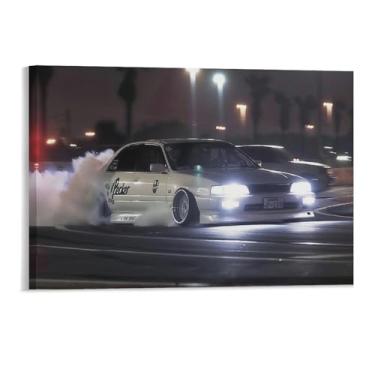 Imagem de HouLaiZhe Drift Modified S15 Jdm Car Cool Posters Canvas Wall Estética Sala Decoração de Parede Impressões Galeria Sala Decoração de Parede para Quarto Sala de Estar Escritório 11 x 17 polegadas (28 x