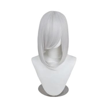 Imagem de Peruca Curta De Anime Para Cosplay De 40cm, Fibra Sintética De Alta Te