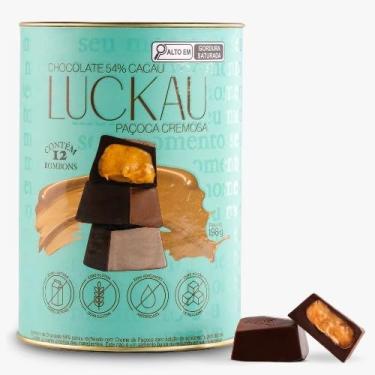 Imagem de LATA BOMBOM 54% COM CREME DE PAÇOCA ZERO AÇÚCAR - LUCKAU