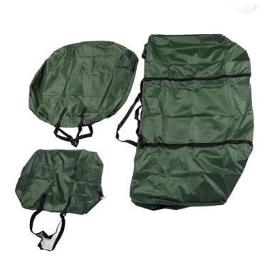 Imagem de TOPINCN Conjunto de Saco de Armazenamento de árvore de Natal, 3 Peças, Caixa de Sacos de Natal para árvore de Artificial de 7,5 Pés Com Tecido Oxford, Design Removível, Alças (Verde)