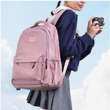 Imagem de Mochila Escolar Universitaria Feminina Masculina Grande Resistente Cas