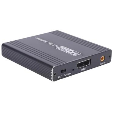 Imagem de Yunseity Divisor DisplayPort 4K 144 Hz 1X2, Suporta Resolução UHD de Modo Estendido de Espelho MST, Com Cabo de Alimentação, para Placa Gráfica de Laptop PC