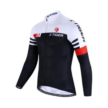 Imagem de Camisa De Ciclismo Térmica Unissex De Manga Longa Slim Fit Respirável 
