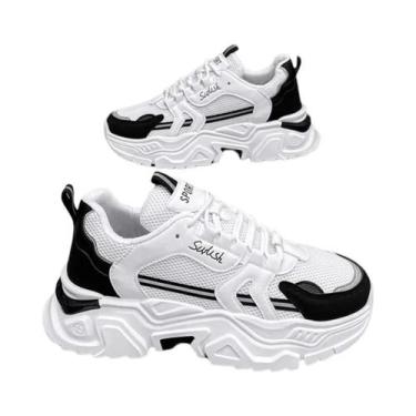 Imagem de Tênis Masculino Leve E Respirável Com Plataforma De Malha, Sola Grossa