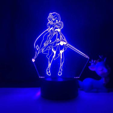 Imagem de Luz noturna LED 3D Plants vs Zombies Travellers que muda de cor