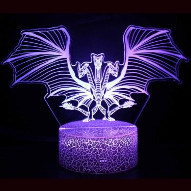 Imagem de Luz noturna, LED 3D, pterossauros, dinossauros, mudança de cor