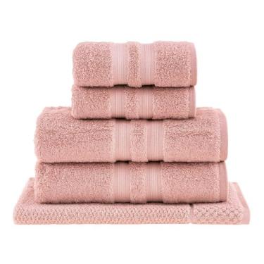 Imagem de Buddemeyer, Jogo Toalhas Banho Buddemeyer 5p Algodão Egípcio Rosa 1371