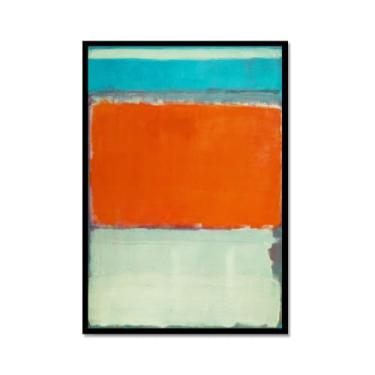 Imagem de Pôster de arte de parede vintage Mark Rothko arte moderna abstrata blocos de cores minimalista pintura em tela impressão sala de estar decoração de casa (SKU9,20.3x30.5 cm = (20x30cm), moldura de