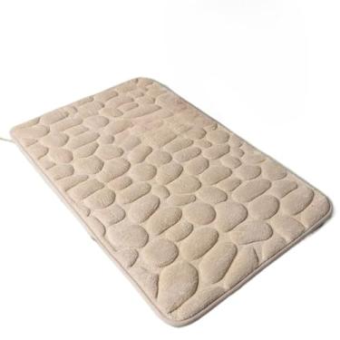 Imagem de Forro de Banheiro Antiderrapante e Absorvente Macio Secagem Rápida para Banheiro Lavabo 60x40cm(PARALELEPIPEDO BEGE,3)
