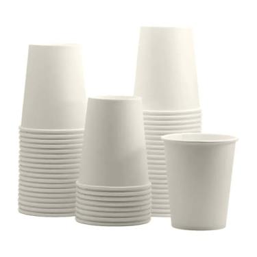 Imagem de Copo de Papel Branco 110ml Biodegradável Térmico Descartável para Bebidas Quentes e Frias Pacote com 100 Unidades