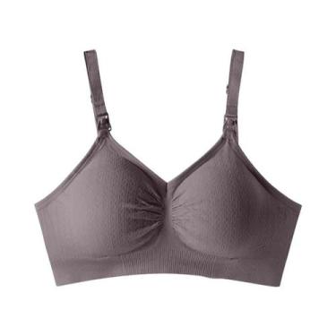 Imagem de Sutiã De Amamentação Sem Costura Respirável Com Fecho Frontal De Uma M