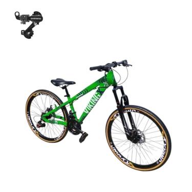 Imagem de Bicicleta 26 VikingX T25 21v Freeride Cambio Tras Shimano Pneu Slick Fino Fx Amarela1.50-Unissex