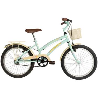 Imagem de Bicicleta Infantil Aro 20" Verden Breeze Menta e Bege com Cestinha Fre