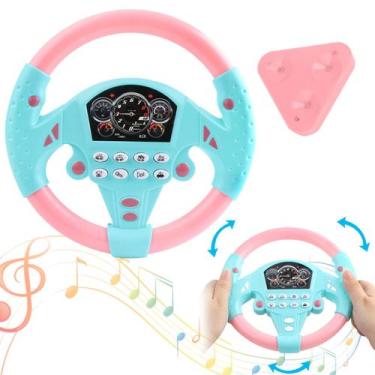 Imagem de Volante de brinquedo alimentado por bateria com ventosa para crianças 