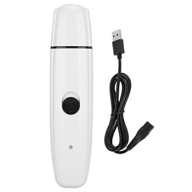 Imagem de CUOFYUNL USB Carregamento Pet Unhas Moedor Elétrico Portátil Cachorro Unhas Aparador Patas Grooming Tool (Branca)