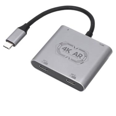 Imagem de Zopsc Adaptador de Carga e Reprodução, Adaptador de Hub 4K 60 Hz PD 100 W USB C para USB C, Ampla Compatibilidade, para Consoles de Jogos, Smartphones, Câmeras, Monitores, Projetores,