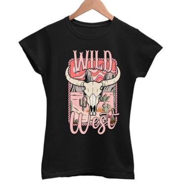Imagem de Camiseta Cowgirl Feminina T-Shirt Country Western Estampa Laço Moda Ro