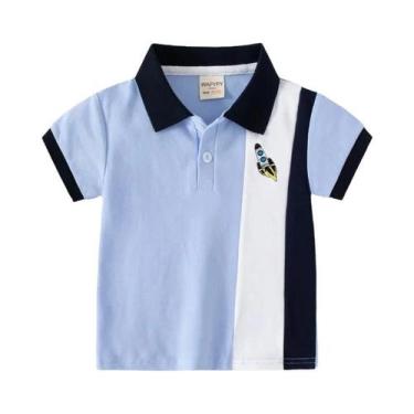 Imagem de Camisas Polo De Algodão Para Meninos, Roupas Casuais Para Crianças De 
