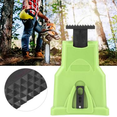 Imagem de Naroote Afiador de Dentes de Motosserra Elétrica, Ferramenta Portátil de Moagem de Corrente para Marcenaria, Fácil de Usar para Entusiastas Ao Ar Livre, ABS Vermelho 8,5x5,7in (Verde)