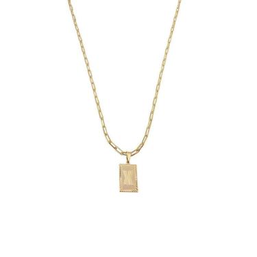 Imagem de Cordão 50Cm Masculino Feminino Pingente Letra X Banhado Ouro