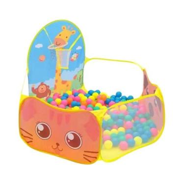 Imagem de Piscina De Bolinhas Portátil E Dobrável De 120cm Com Tema De Desenho A