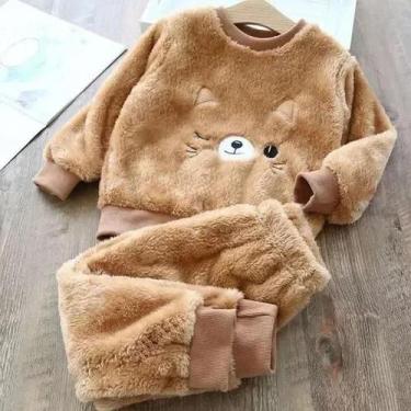 Imagem de Conjuntos De Pijamas De Inverno Para Meninas E Meninos De 2 a 6 Anos, 