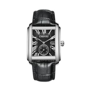 Imagem de Relógio De Quartzo Masculino Elegante Com Pulseira De Couro Impermeáve