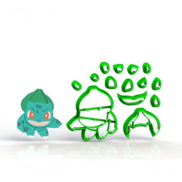 Imagem de Cortador Pokemon Bulbasaur Modular Tamanho 5 Cm