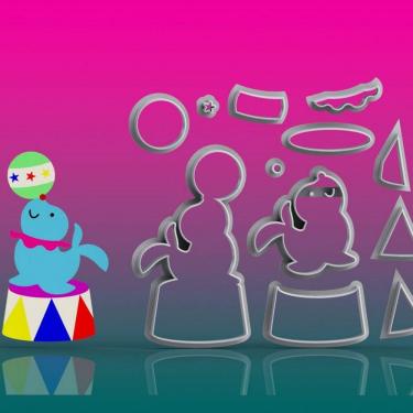 Imagem de Cortador Circo - Foca Modular Tamanho 5 Cm