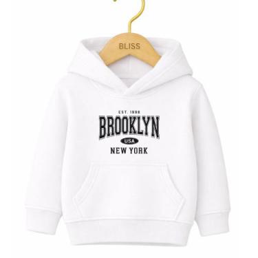 Imagem de Moletom Canguru Infantil Estampa Brooklyn USA NEW 2021 Volta ás Aulas 