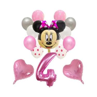 Imagem de Balões Mickey E Minnie Mouse 14pcs Balões De Número Em Folha De Látex 