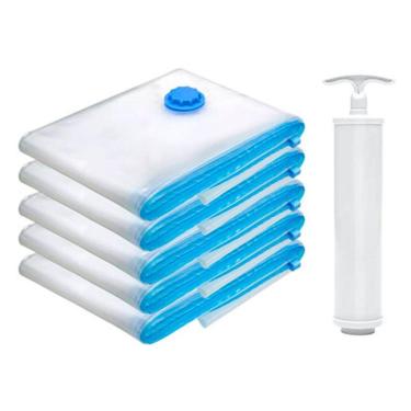 Imagem de 5 Sacos A Vácuo 50x60 + Bomba De Ar De Brinde