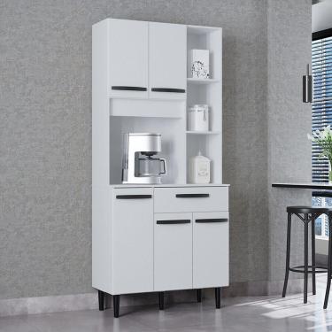 Imagem de Cozinha Compacta 5 Portas 1 Gaveta Malu Poquema Branco