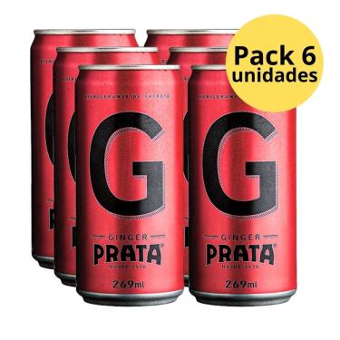 Imagem de REFRIGERANTE PRATA GINGER LATA 269ML PACK COM 6UNID
