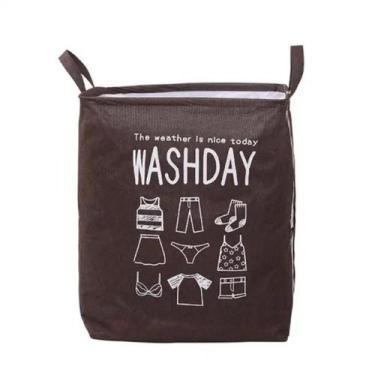 Imagem de Cesto Organizador de Roupa Suja 75L Dobrável com Alça Easy Decor, Marr