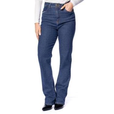Imagem de Calça Jeans Feminina Max Denim Flare Azul Escuro-Feminino